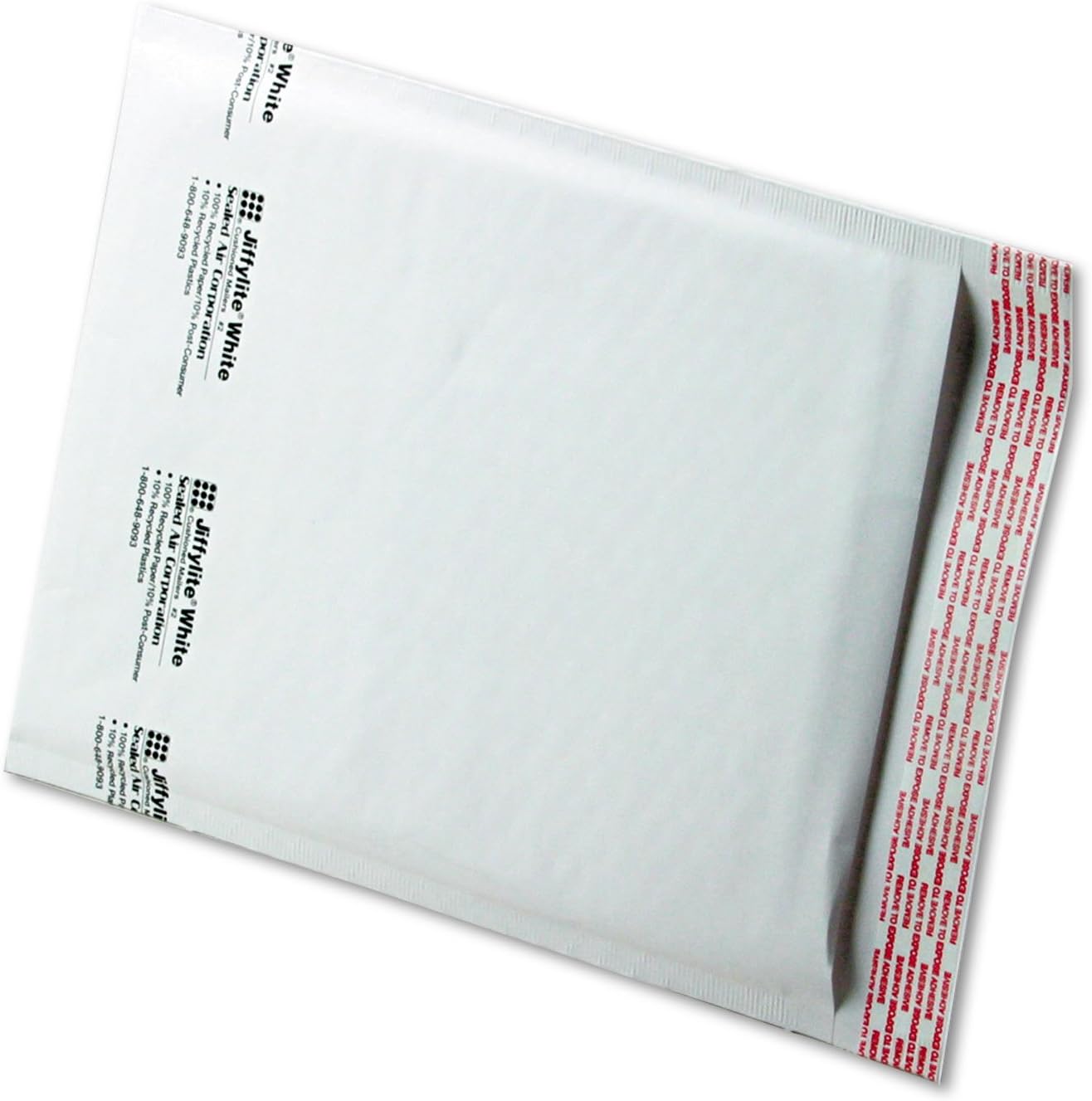 Sealed Air Jiffylite Self-Seal Bubble Mailer, #2, Barrier Bubble Air Cell Cushion, Self-Adhesive Closure, 8.5 x 12, White, 100/Carton
