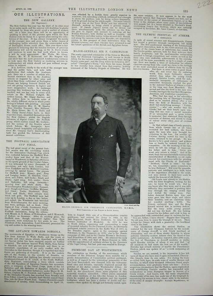 Print 1896 Sir Frederick Carrington Man Photo