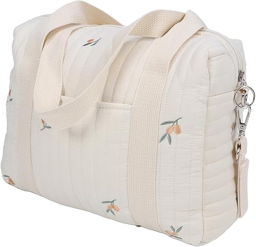 Miniatura 5 de Bolsa de pañales pequeña, 11.4 x 10.2 x 4.7 in, bolsas organizadoras para cochecito de bebé, bolsas organizadoras de pañales, reutilizables bordadas