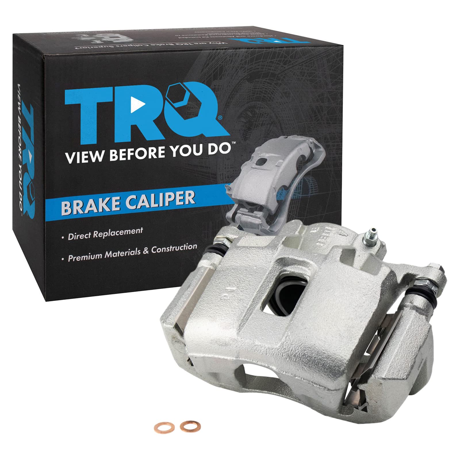 TRQ Front Right Brake Caliper w/Bracket Passenger Side