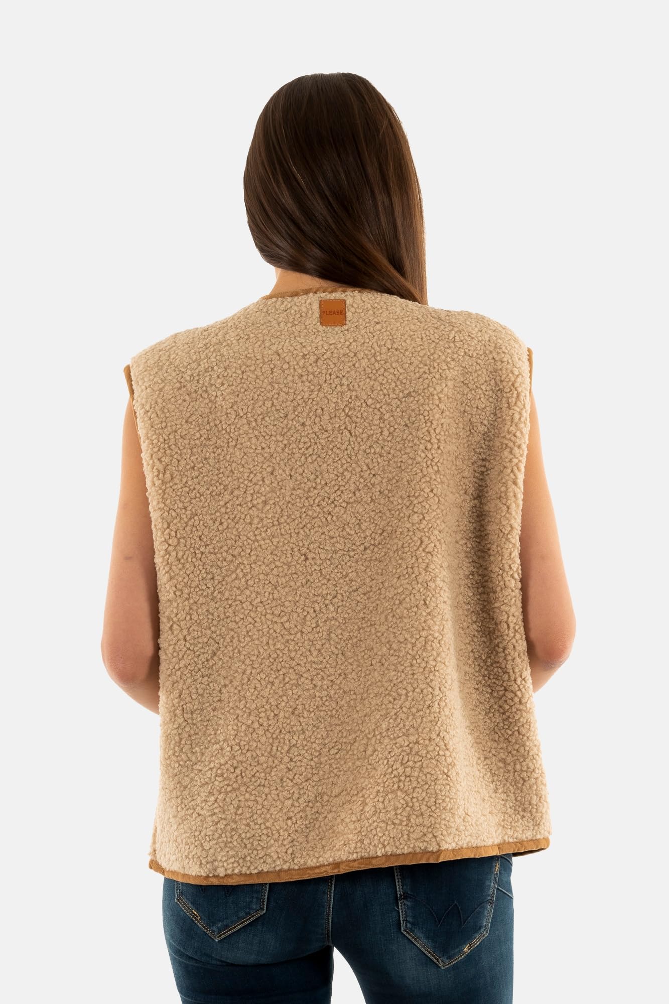 Please Gilet senza maniche l0dv 1170 beige