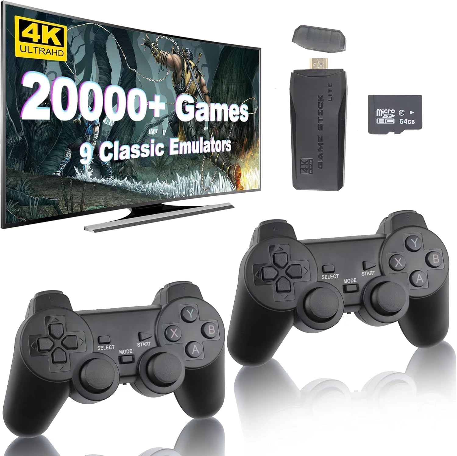 2025** Upgraded Edition Wireless USB Video Games for Tv Gaming Retro Gaming Console with TV HDMI Game Plug & Play TV Video Game Set for 2 Player 2.4G Video Games for Kids (5 Years to 17 Years)