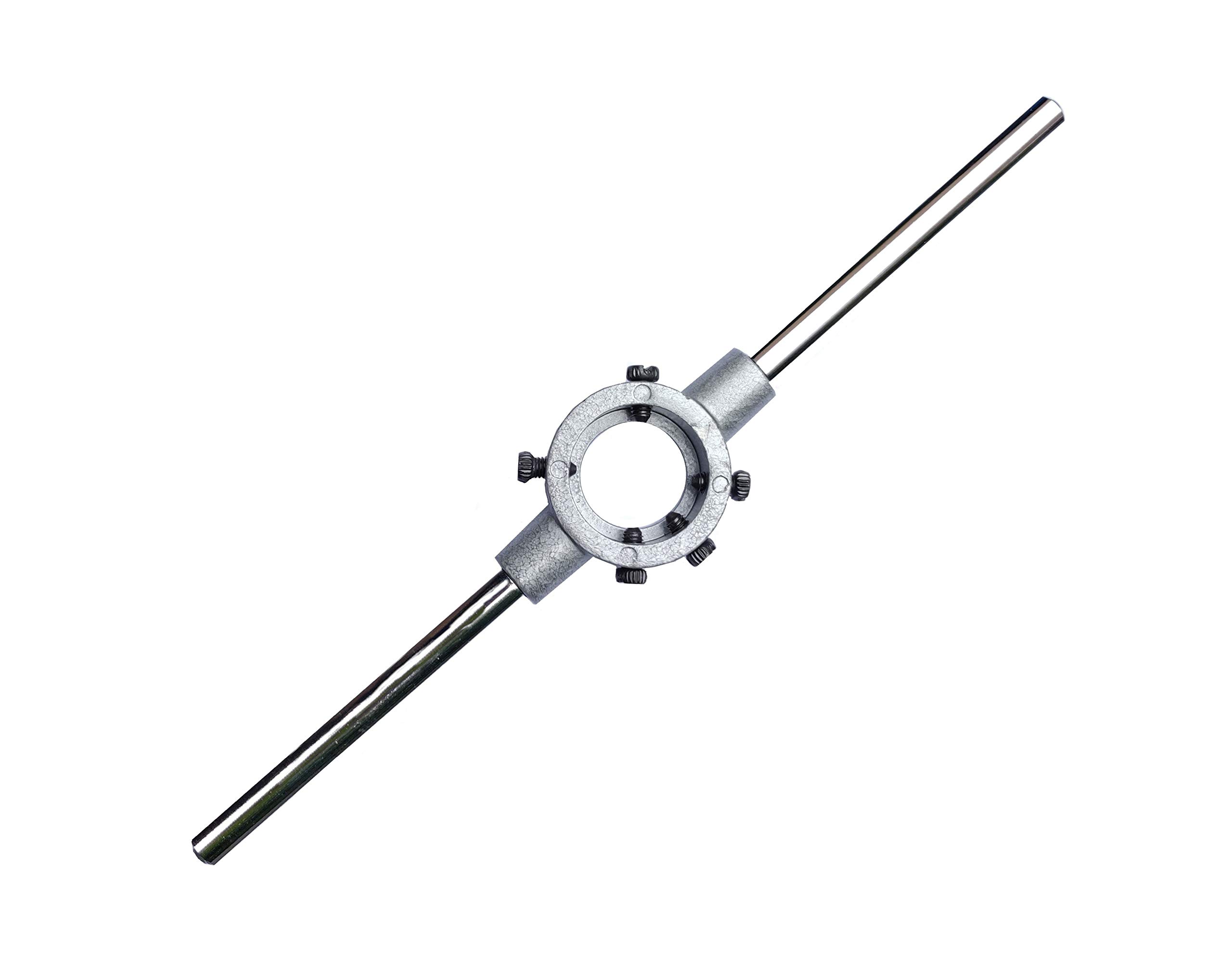 UK Drills Die Stock 45 x 18mm Circular Dies Holder Handle Grip with 5 Screws