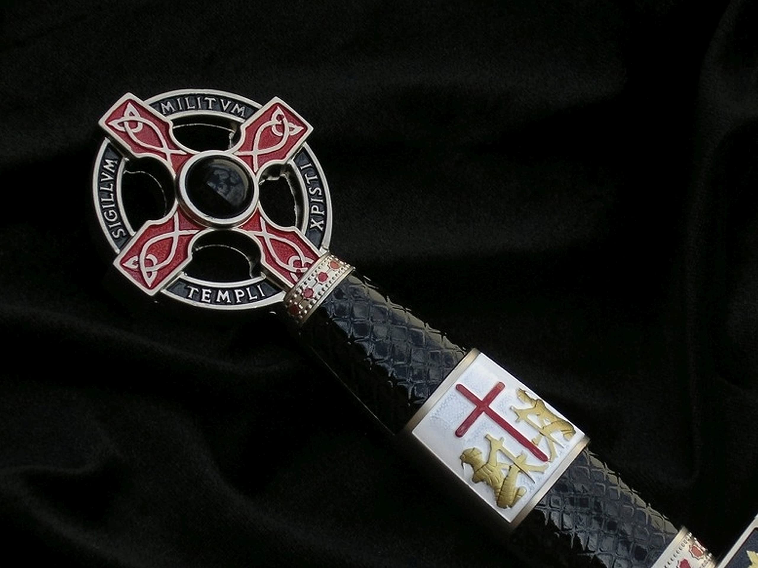 Schwert echt Metall Templerschwert 4112 100% handgefertigt in Toledo Spanien Dekoratives Schwert echt Metall Ritterschwert für Mittelalter zur Rekonstruktion oder als Geschenk