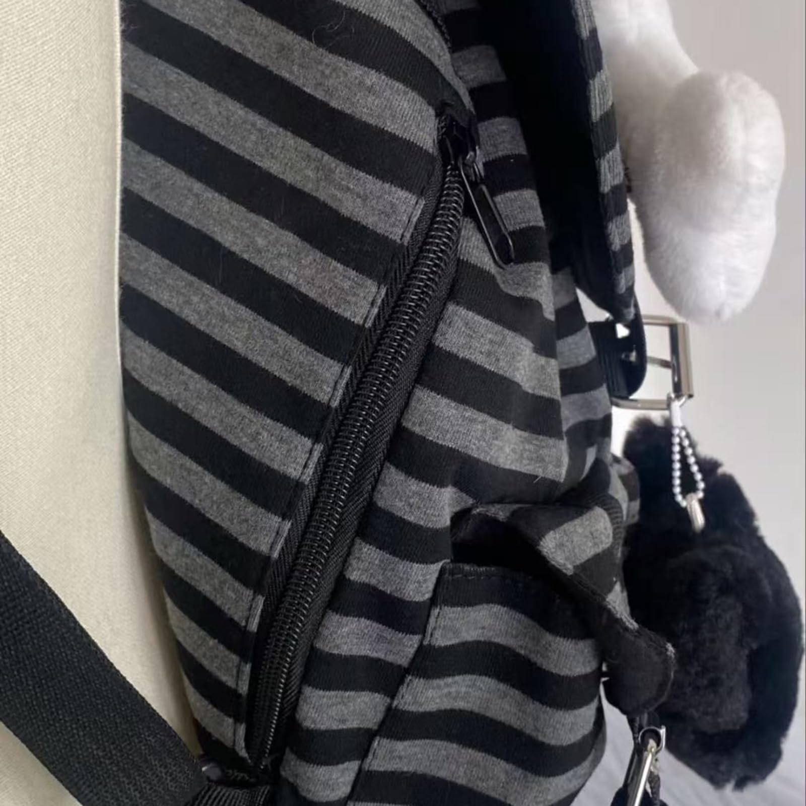 Zaino vintage in tela a righe vintage zaino per la scuola per laptop zaino escursionismo viaggio borsa grande capacità unisex