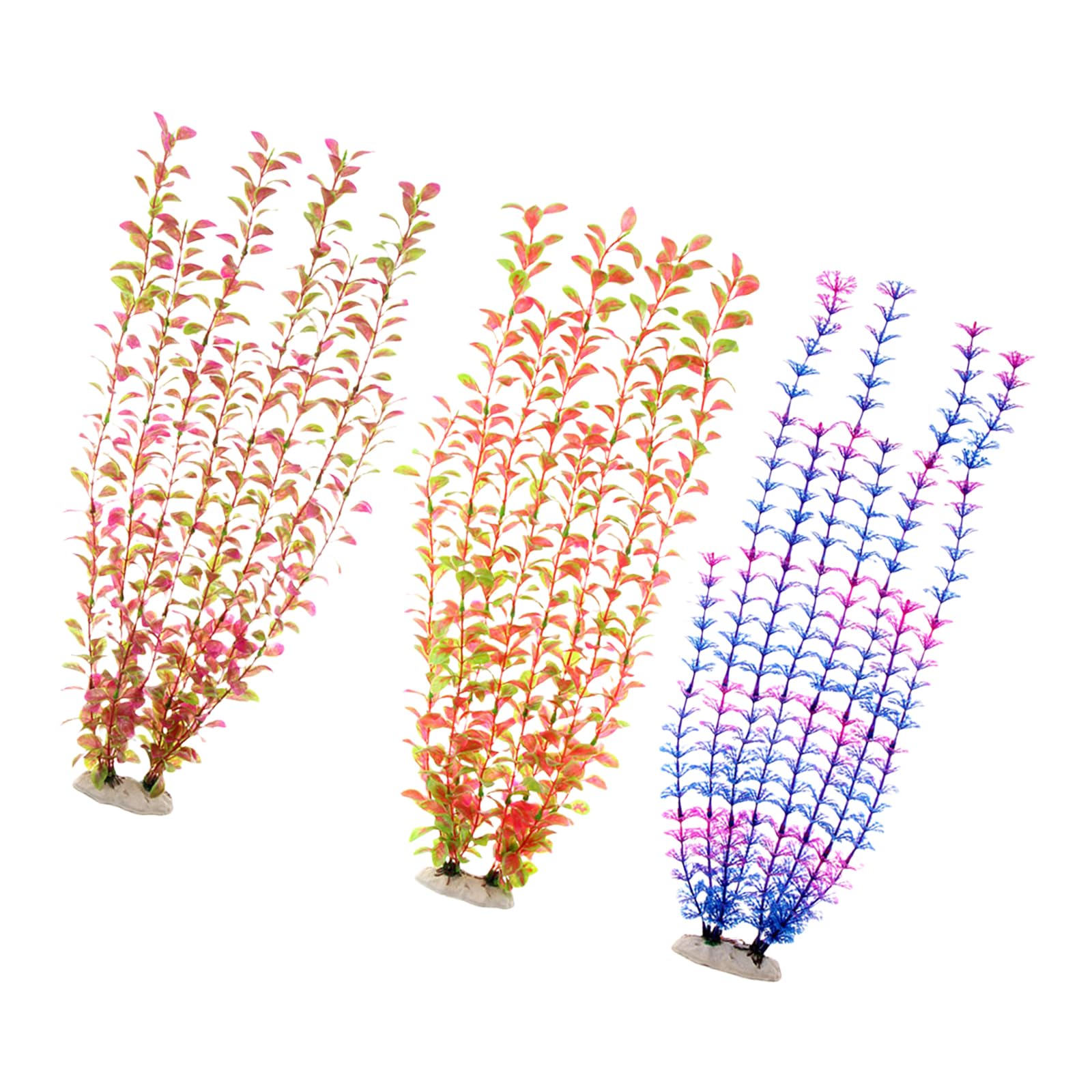 Snorvixre Realistic Artificial Aquarium Plant for Fishtanks Decoration with Ceramic Base Fishtanks Landscape Accessories Artificial Aquarium Plant