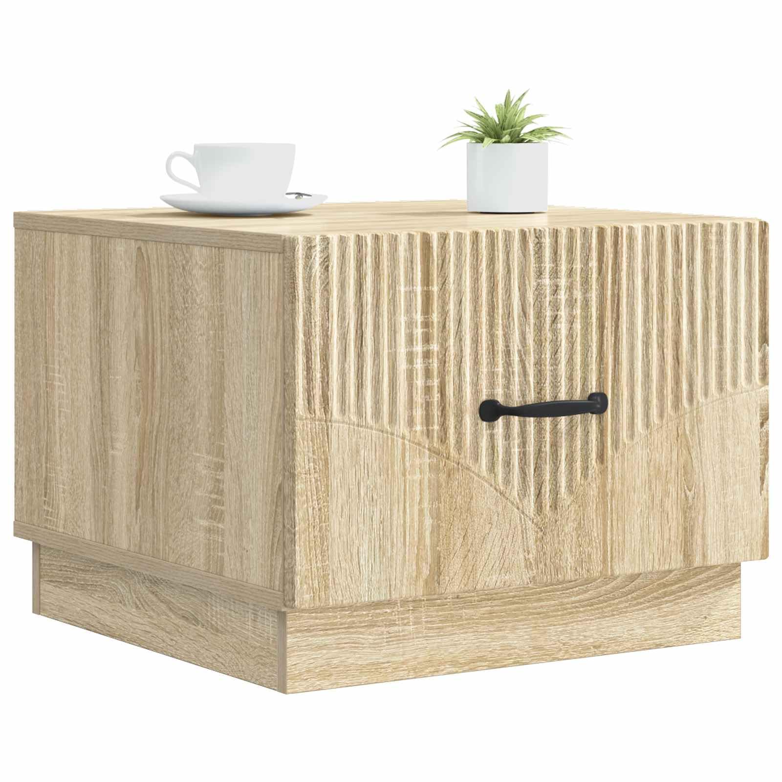 Fengshui Stolik kawowy dąb Sonoma 49 x 50 x 37 cm materiał drewnopochodny