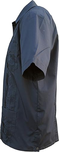 Miniatura 2 de Foxfire Men's Casual Guayabera Cuban Shirt Regular, Big & Tall Sizes, Short Sleeve Pockets Cotton Blend