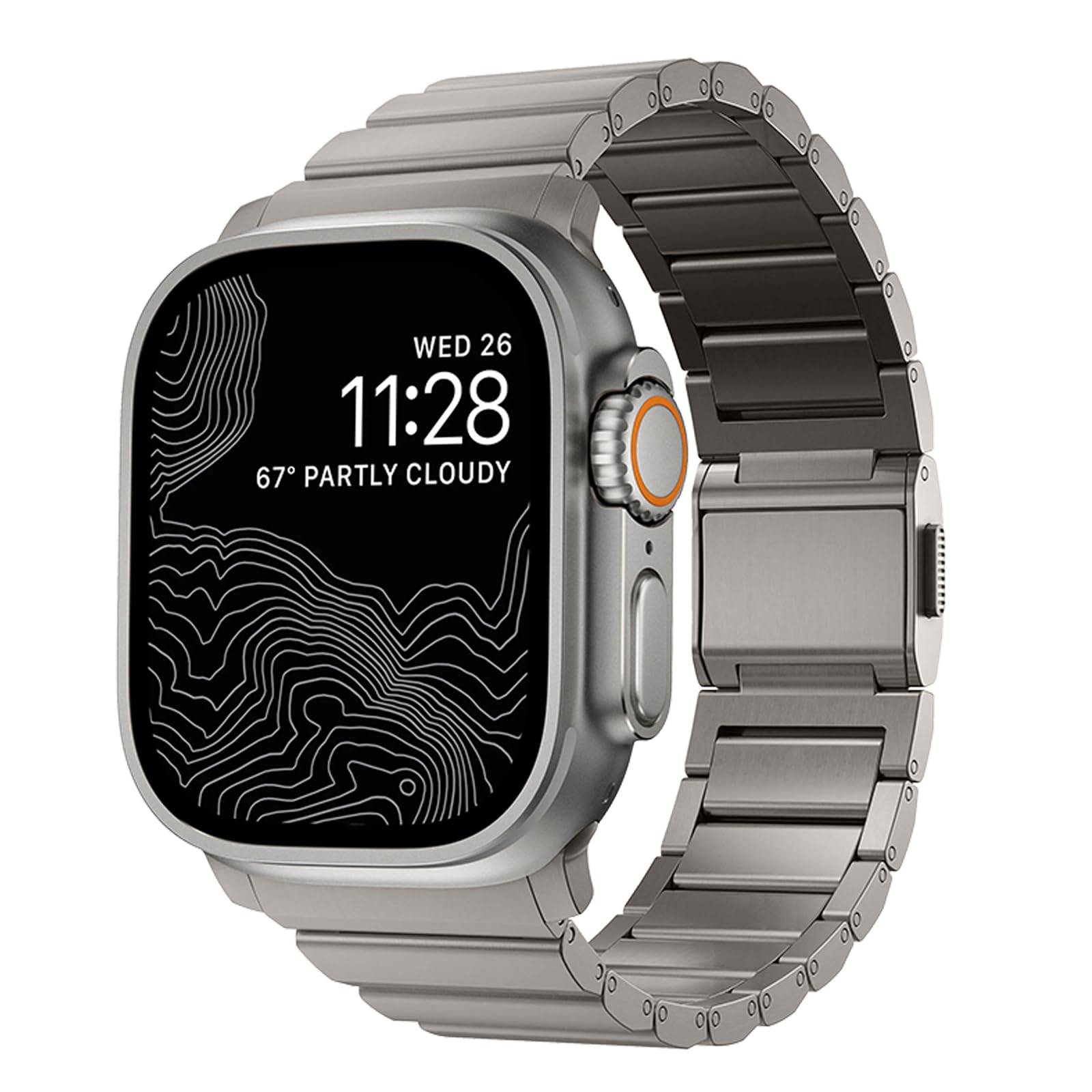 Bracelet en titane compatible avec l'Apple Watch 49mm 45mm 44mm 42mm,pour iWatch Ultra/Ultra 2 Series 9 8 7 6 5 4 SE 3 2 1