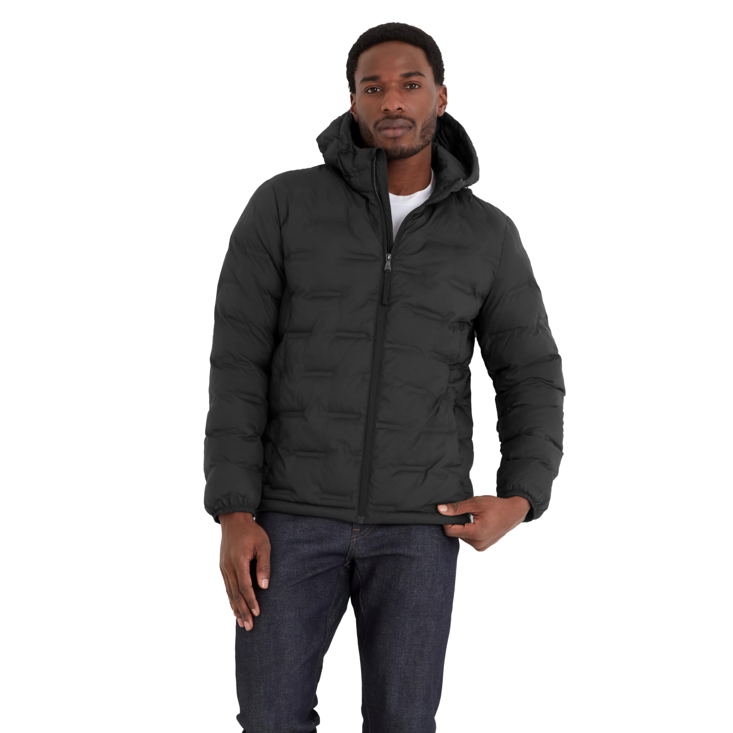 TOG24 Fender Men's Padded Heat-Sealed Jacket, Insulated Filling, Wind-Resistant & Warm. All seasons Baffle Jacket With DWR Coating For Light Rain Resistance