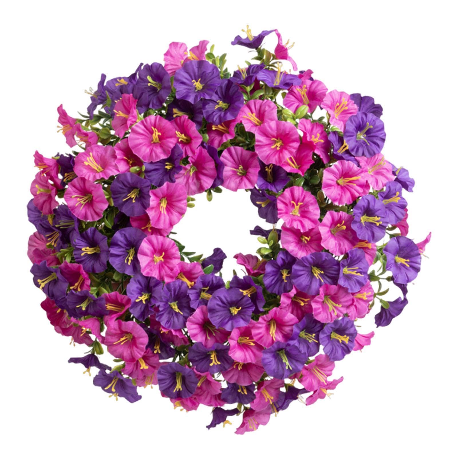 Guirlande florale artificielle ronde violette pour sublimer votre intérieur