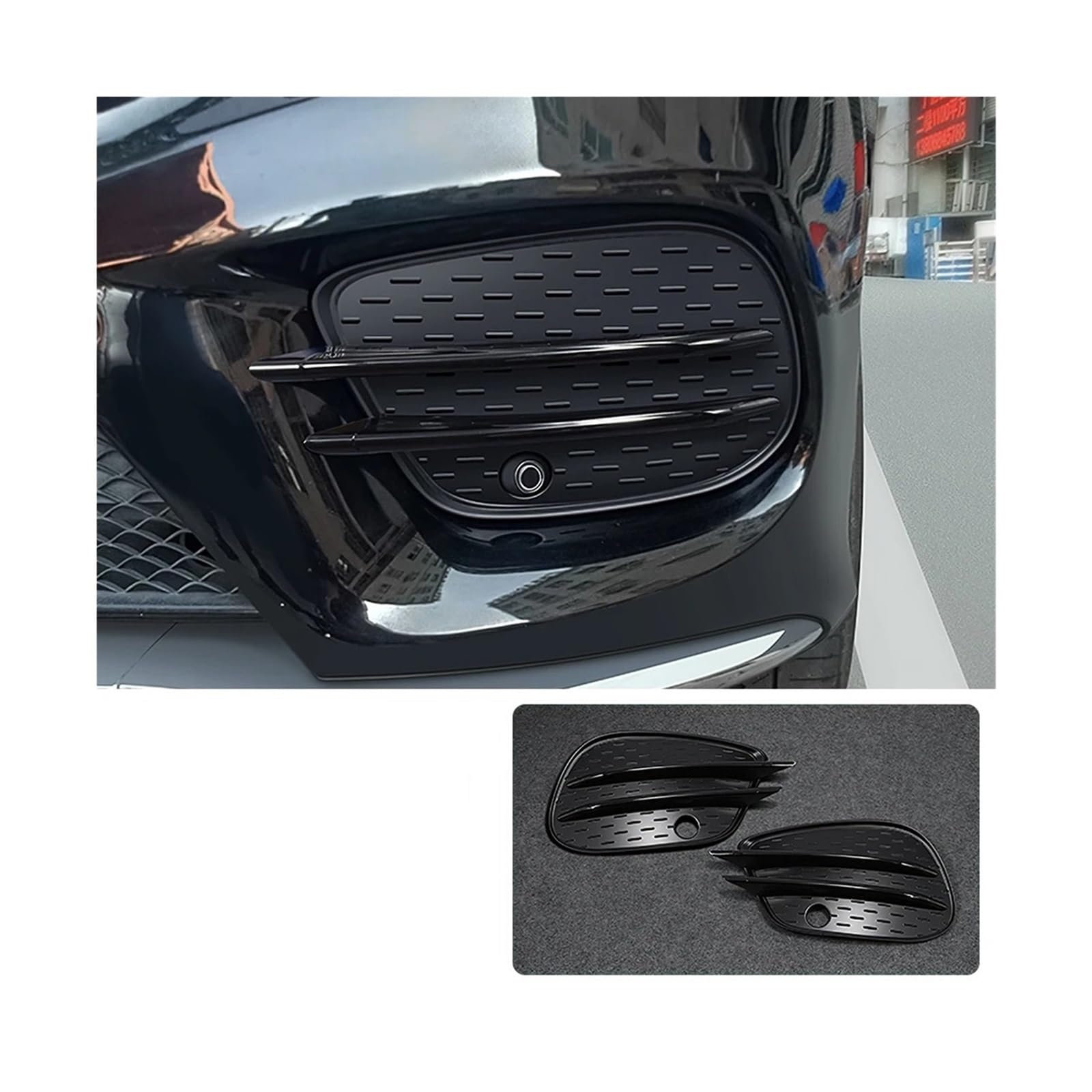 Insert de calandre antibrouillard Mercedes GLE finition Bright Black - 8