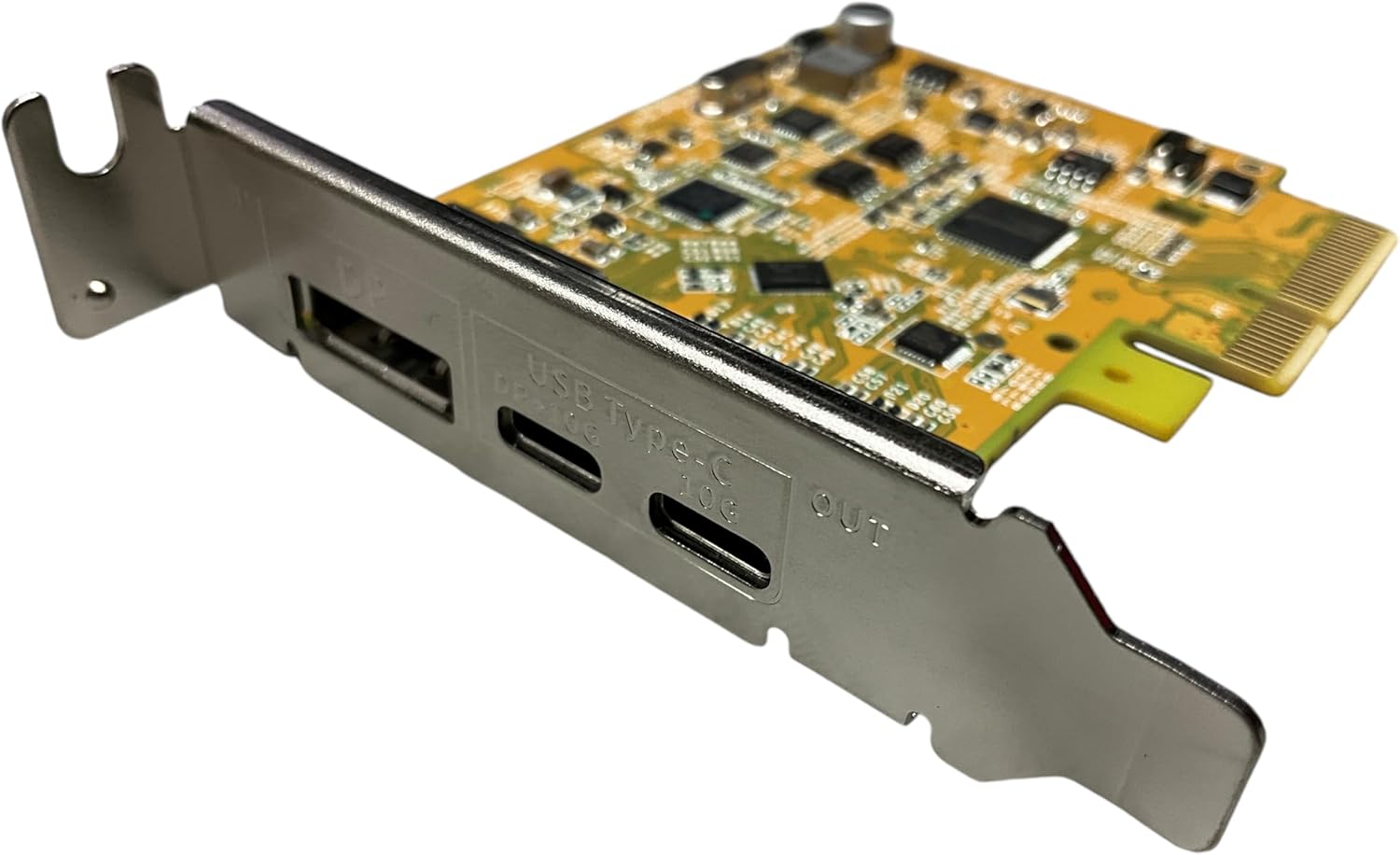 Low Profile Bracket UPA2015, MR7MR-USB3.2 Gen2 10G & DisplayPort Alt-Mode PCI Express Host Card with Dual USB Type-C Receptacles Note Low Profile Only