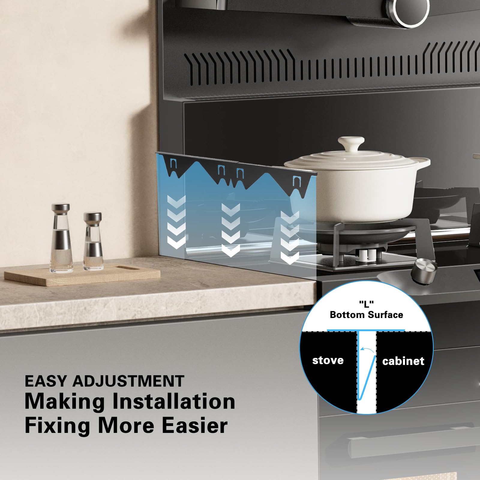 Yallmie 2Pcs Stove Counter Gap Cover, Stove Gap Filler Stainless Steel Oven Gap Filler Strip - Image 3