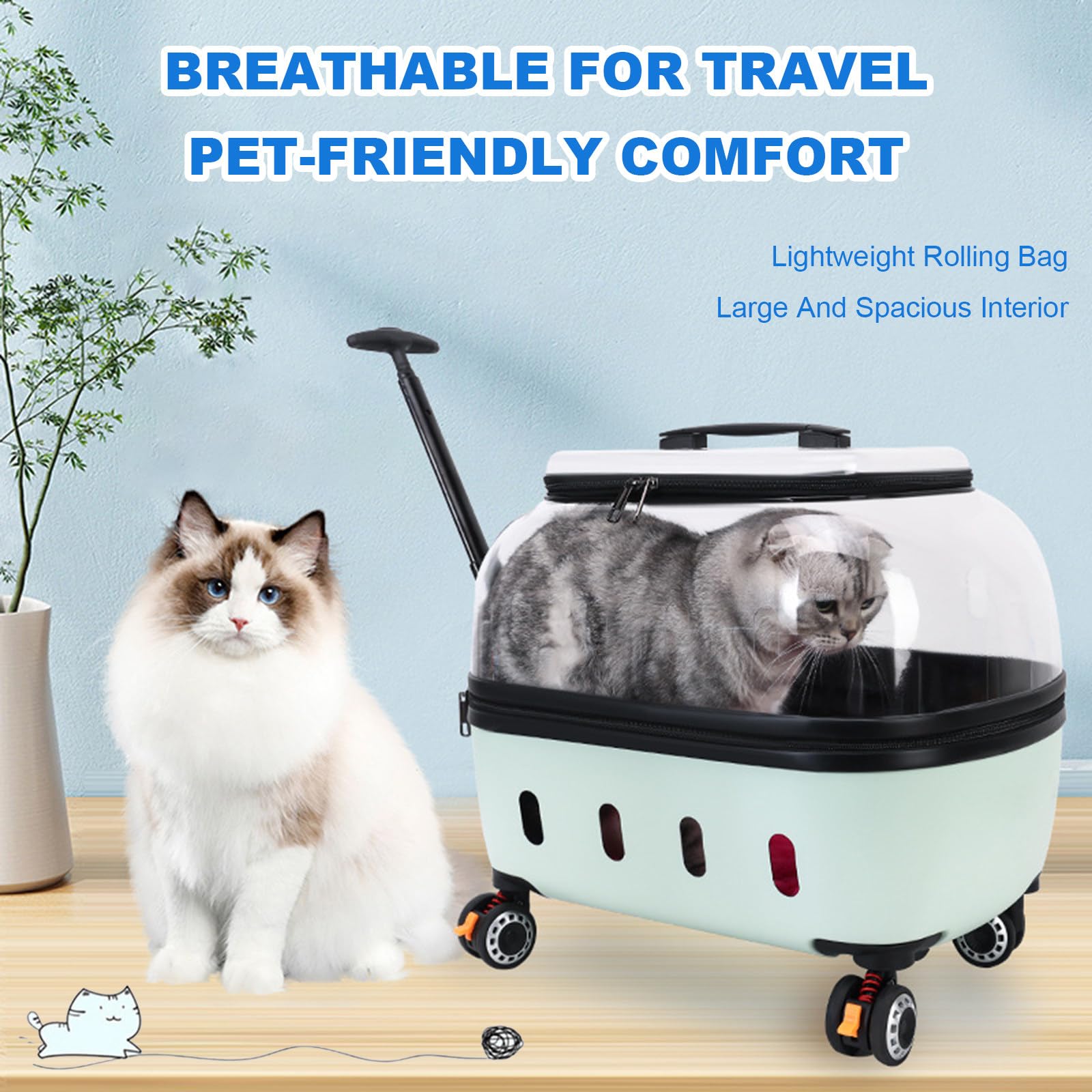 Mochila transparente para transportar mascotas, diseño totalmente transpirable para viajes seguros y cómodos, senderismo y viajes al aire libre