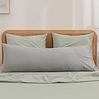 Vista 56 de BESTOUCH Funda de almohada 100% algodón lavado para cabello y piel, tacto de lino, suave, cómoda, transpirable, juego de 2 fundas de almohada