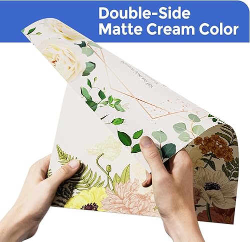 Miniatura 3 de CreGear 25 hojas de cartulina color crema de 8.5 x 11 pulgadas, papel de cartulina grueso, papel de impresora de cartulina de 92 libras8.82 ozm,