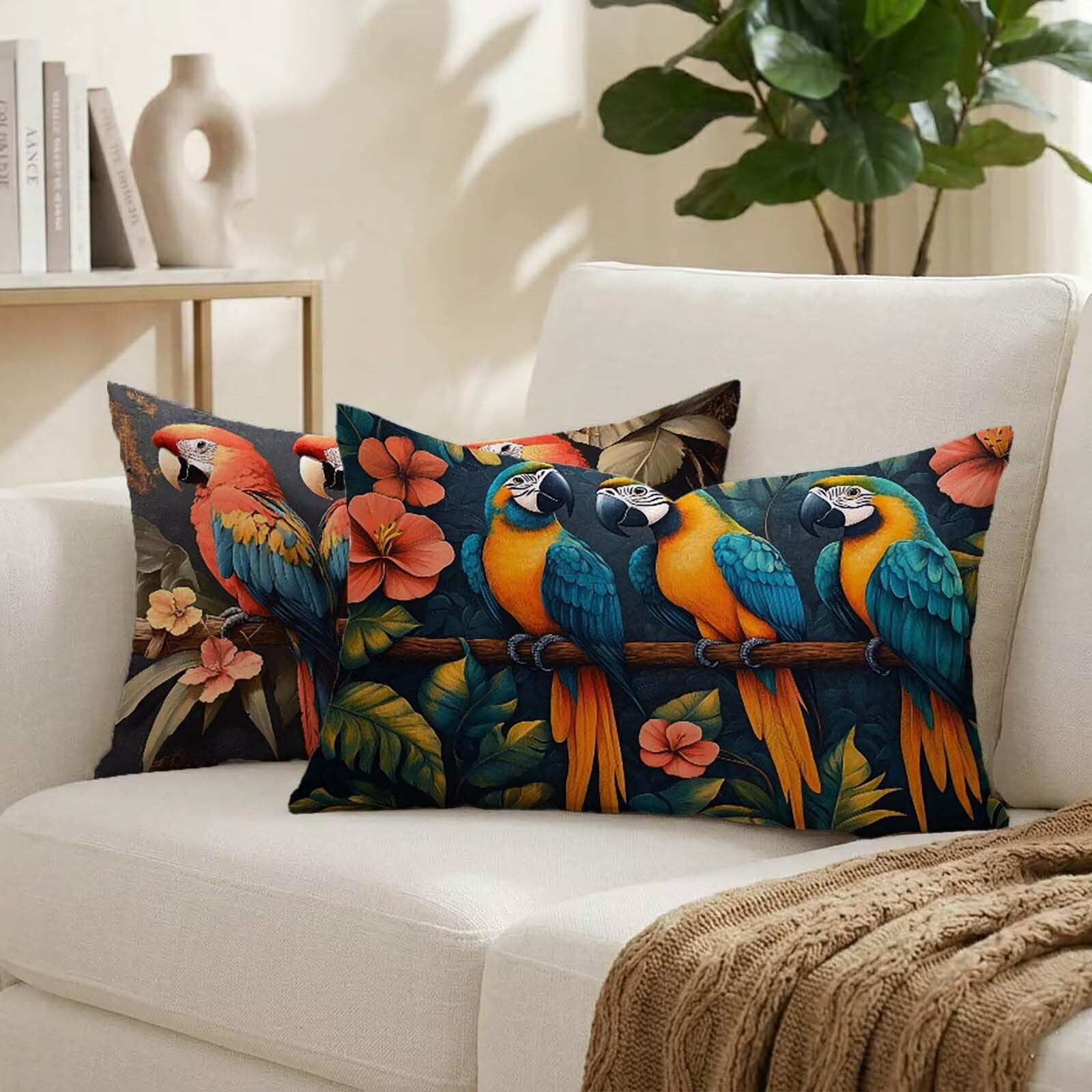 Coussin extérieur imperméable 40x80 cm en lin anti-tache pour canapé de jardin