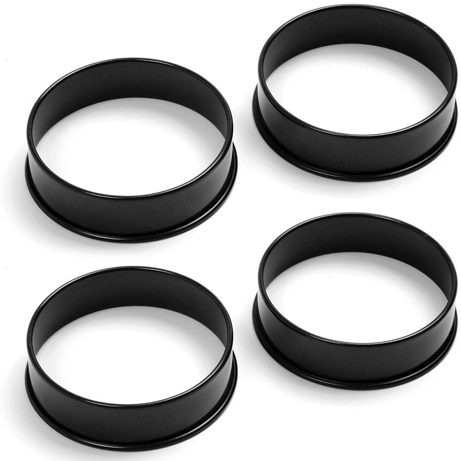 Anneaux pour œufs antiadhésifs sans bavure lot de 4 moules ronds à démoulage facile