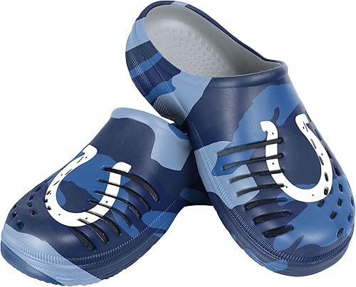 Miniatura 407 de FOCO - Sandalias de agua de jardín con logotipo de equipo de la NFL, para hombre Camuflaje tonal,logotipo grande de bloque