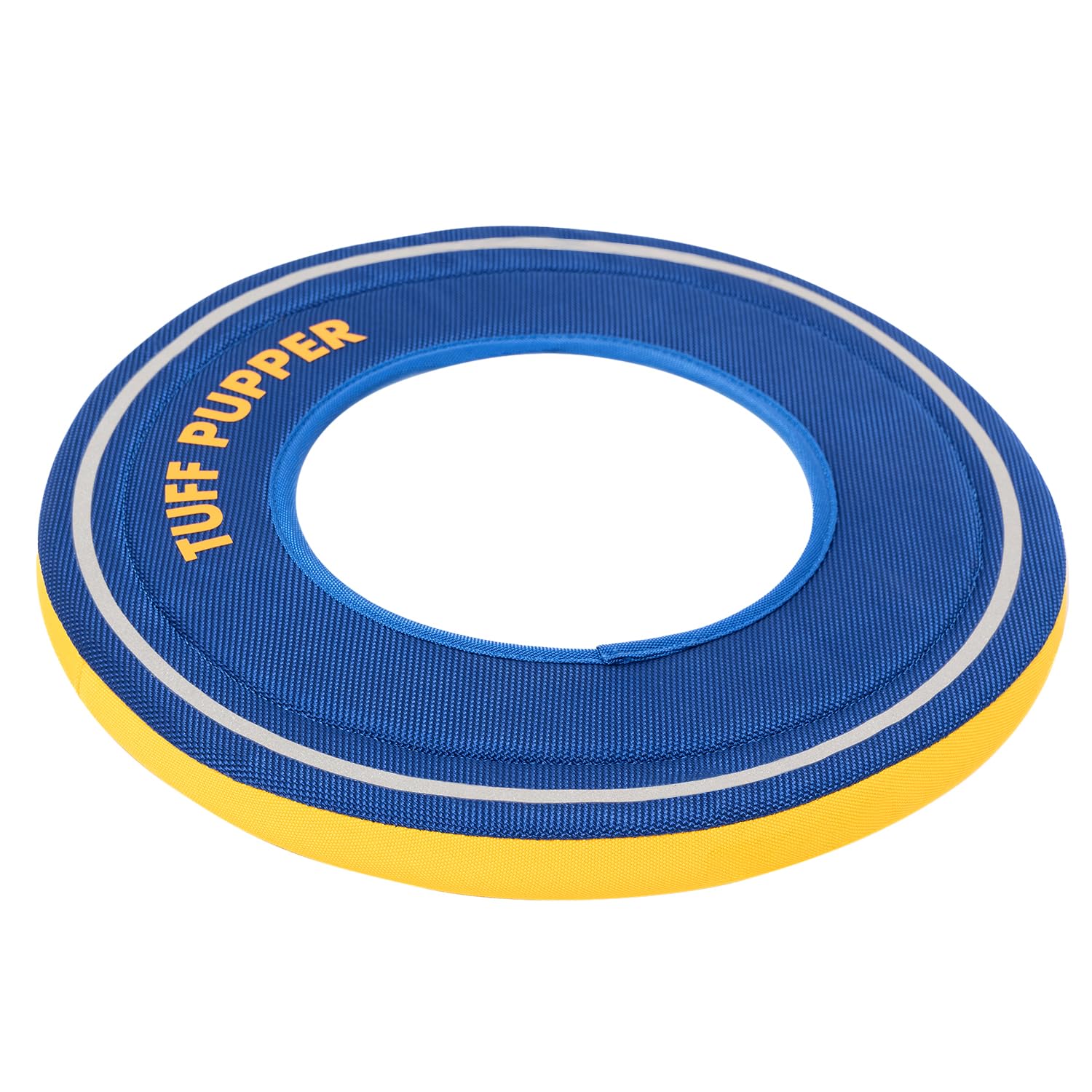 Tuff Pupper Frisbee flottant pour chien | À rapporter seulement et non un jouet à mâcher | Disque de rapporter en mousse souple | Jeu d'eau et de neige haute visibilité | Doux pour les dents | Jouet