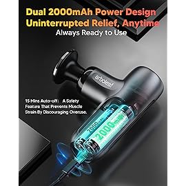 arboleaf Mini Massage Gun with Heat, Percussion Muscle Massager for Pain Relief, Portable & Quiet, Handleld Small Massager Heated, Travel Size with Case, Gift for Men & Women