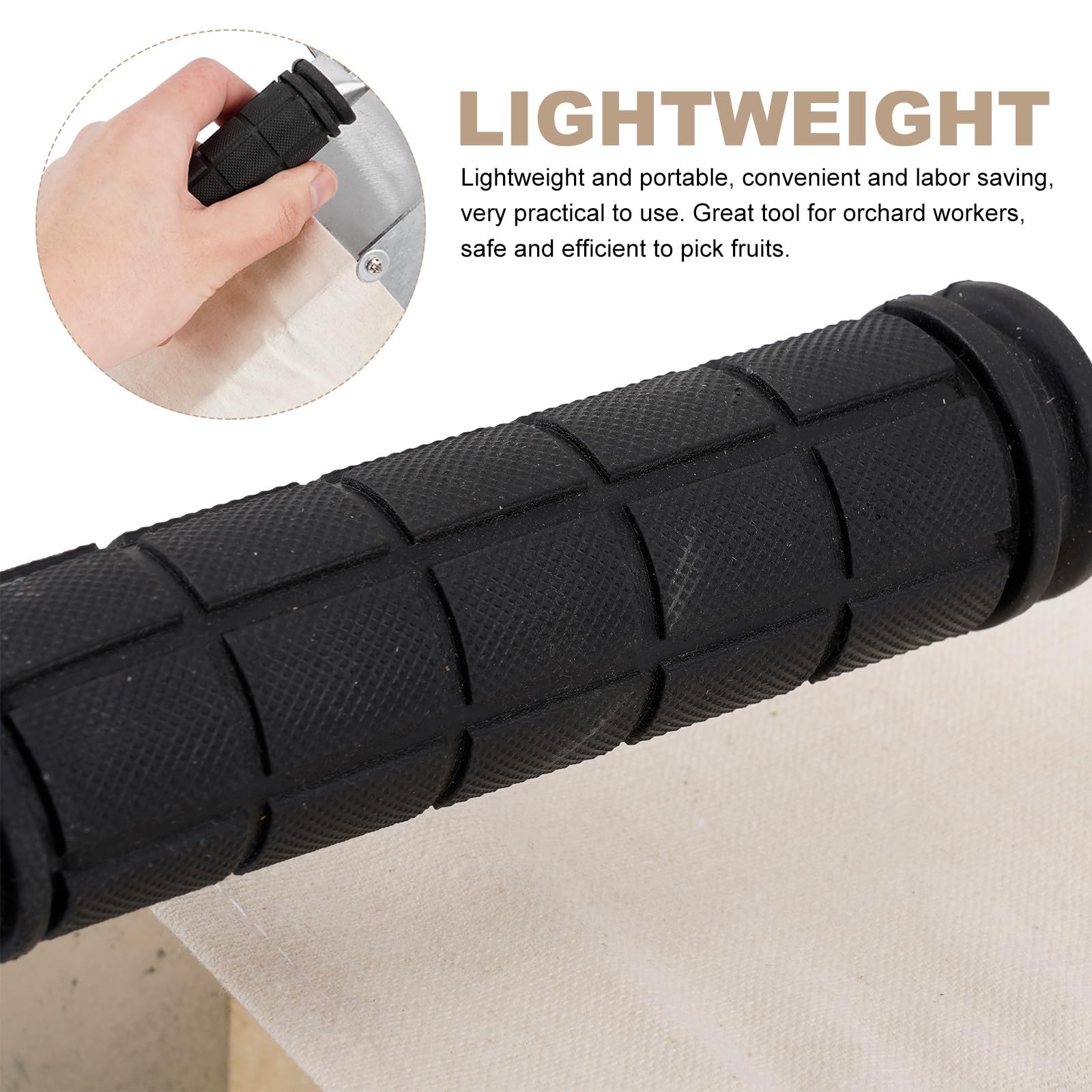 Mikikit Herramienta para Cosechar Arándanos Mango Ergonómico, Pala Dentada y Cesta Recolectora, Adecuado para Jardín y Huerto Color Aleatorio