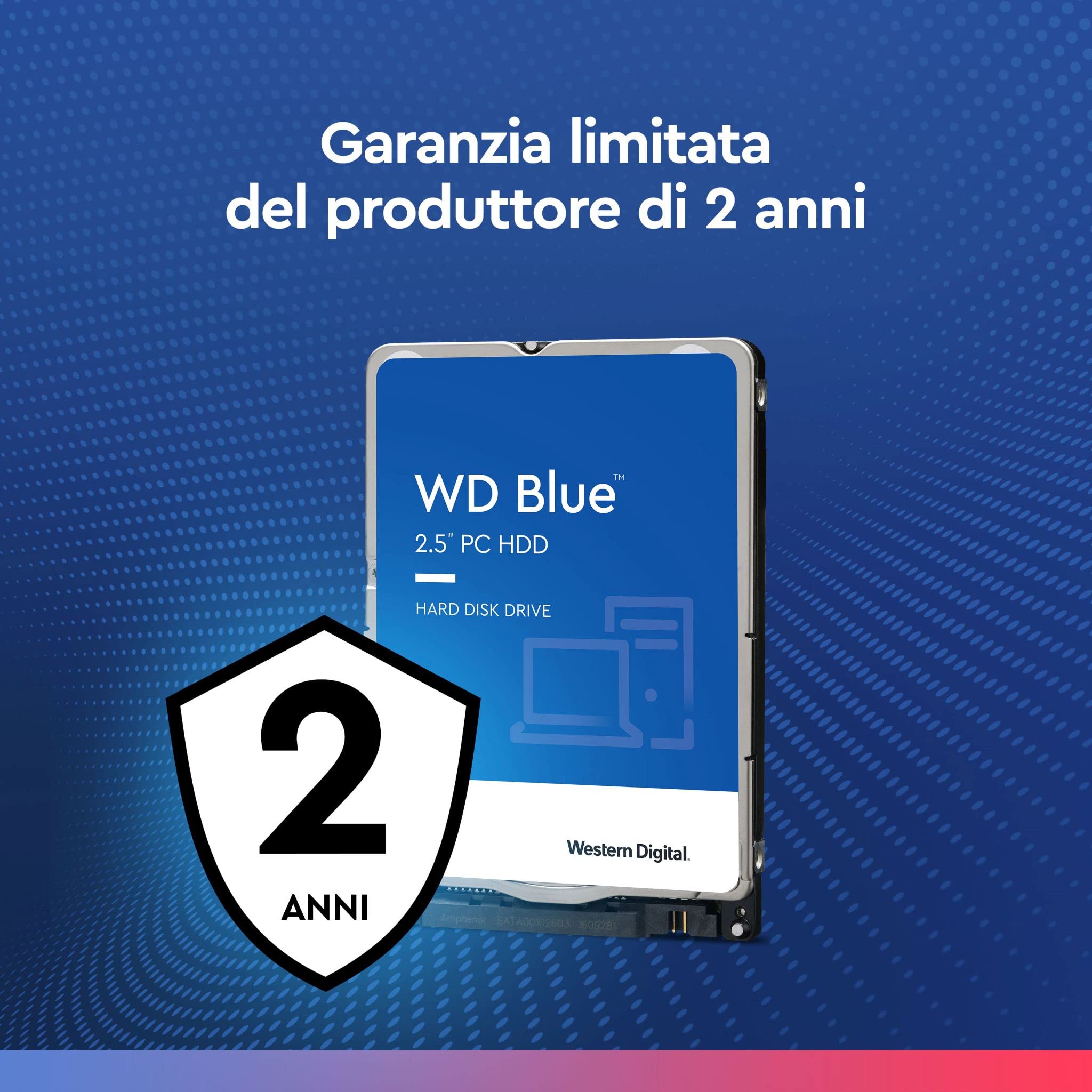WD Blue 500 GB 2.5 Inch Internal Hard Drive - 5400 RPM Class, SATA 6 Gb/s, 16 MB Cache