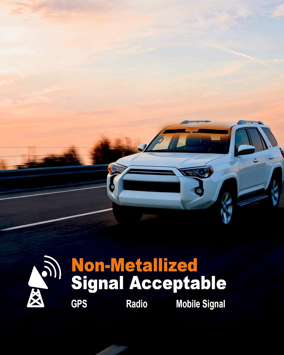 AUTOTEK Windshield Sun Strip for Toyota 4Runner 2014-2024, Anti-Glare and UV Protection Automotive Tint Strip, Custom Fit and Easy Installation Precut Window Tint Film Sun Visor, Black