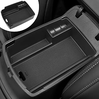 Center Console Organizer Compatible with Kia Sportage & KX5 2022 2021 2020 2019 2018 2017 Accessories Black ABS Plastic Material Armrest Secondary Storage Box