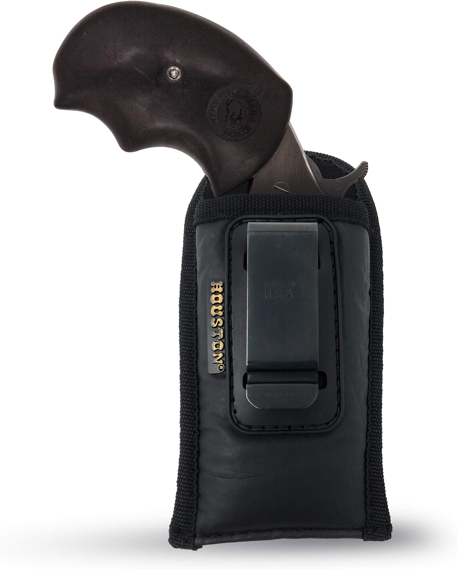 ECO - Leather Holster IWB with Metal Clip Black / 61K3 - Fits: Revolver King Cobra .357, 6 Shots, 3" /