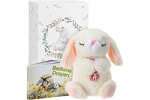 Baptism Gifts for Baby: 7" Praying Bunny and Bedtime Blessing Book in Keepsake Gift Box