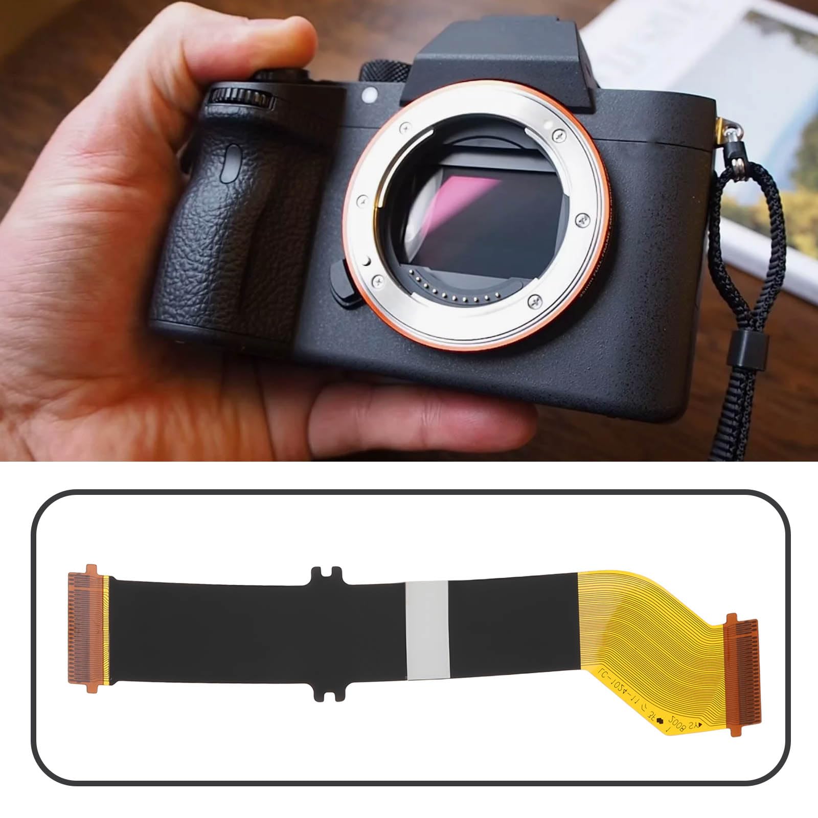 EMSea Zawias ekranu wyświetlacza LCD FPC Flex kabel kompatybilny z Sony A7 II ILCE-7M2