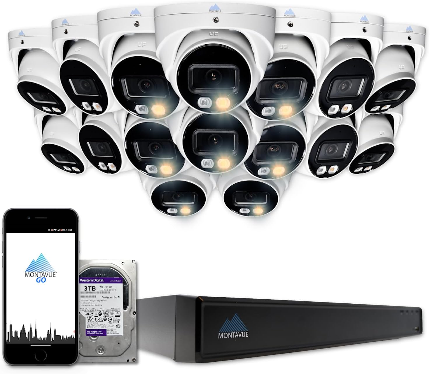 Wyze Cam V4 16/mo - Finance [4K HD 121°Wide View] Hiseeu 4K Security Camera System, 8 Pcs 8MP PoE , Human Vehicle Detect, Color Night Vision,No Monthly Fee, 3TB HDD For Indoor - View #2