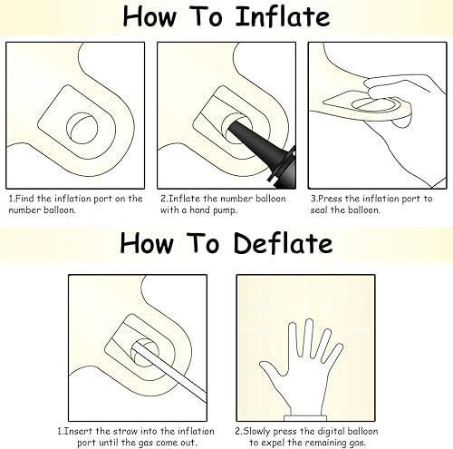 Miniatura 7 de Globos beige de 40 pulgadas con números grandes 3, globos de helio de dígito 3 de color blanco marfil autoinflables para terceras niñas, globos de