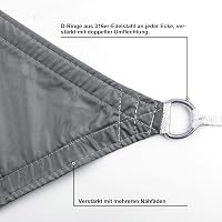 SUNNY GUARD Velă de soare impermeabilă triunghiulară 3 x 3 x 3 m, antracit, protecție UV și intemperii pentru balcon, terasă, grădină 3