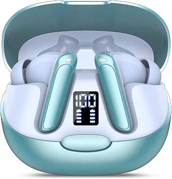 AI Language Translation Earbuds, Translator Earbuds Real Time, Light Blue