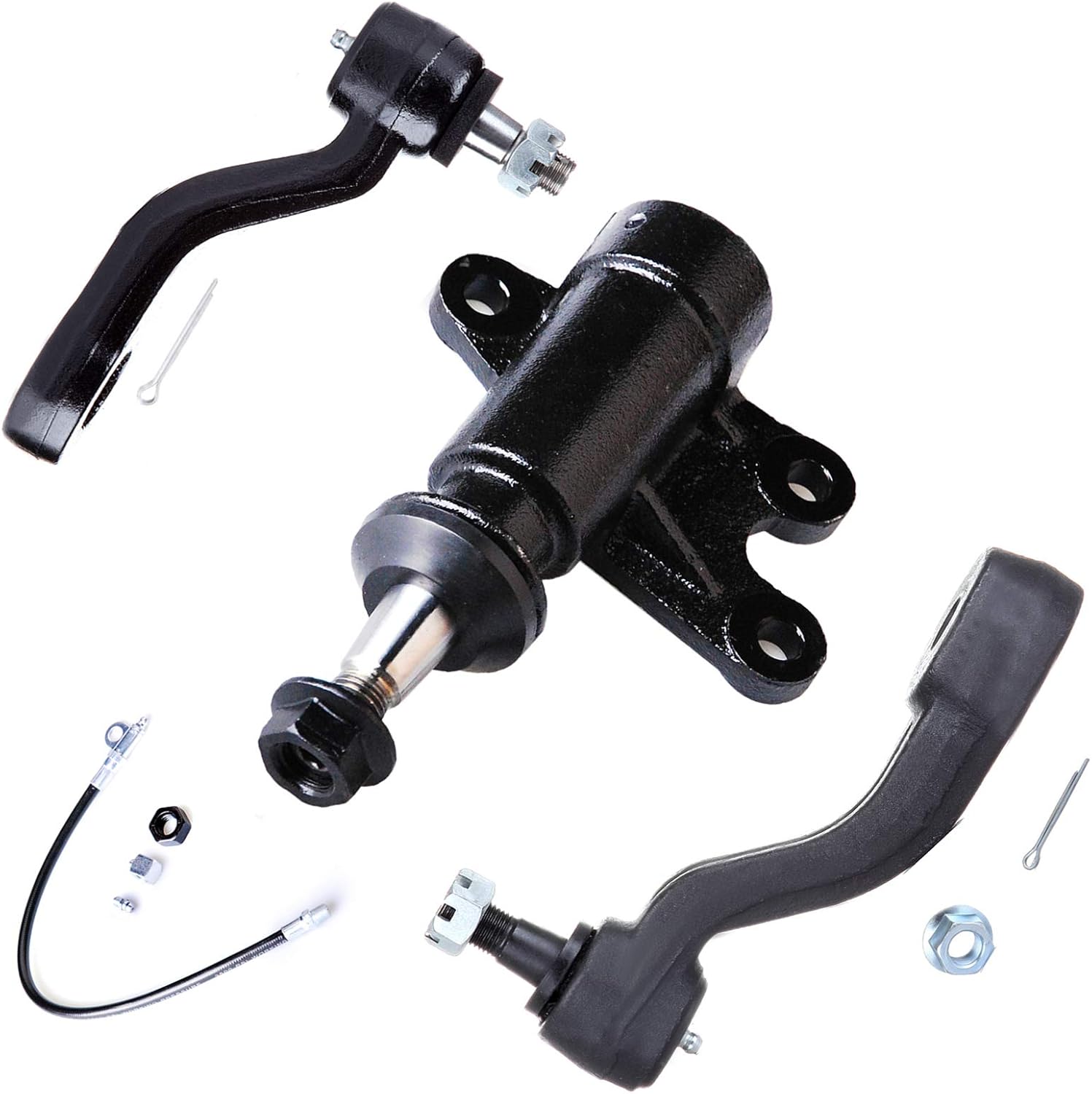 ASAPE Idler Arm Bracket Assembly with Grease Hose Pitman Arm Replacement for 1993-1998 for Chevrolet K1500 1999 for Chevrolet K1500 Suburban 1994-1995 1997-1998 for GMC C1500-3Pcs Set