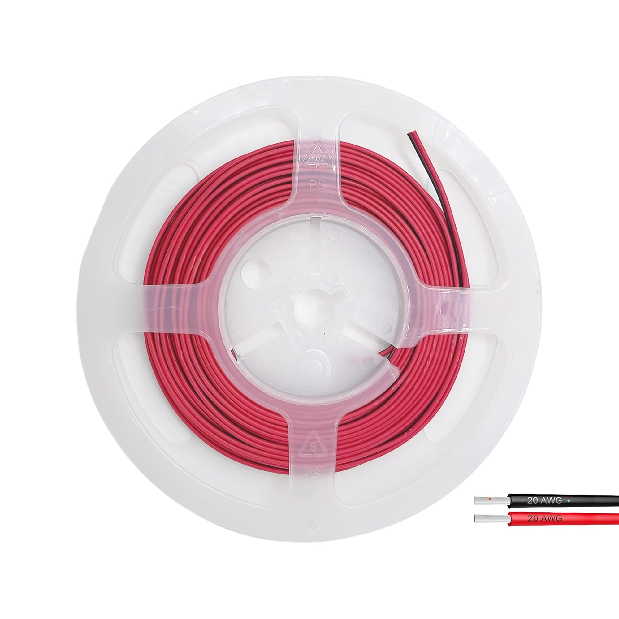Clearhill 10M/32.8FT 20AWG Electrical Wire,2 Pin Black Red Wire Cable,Extension Wire,for 12V/24V for Led Strips Single Colour