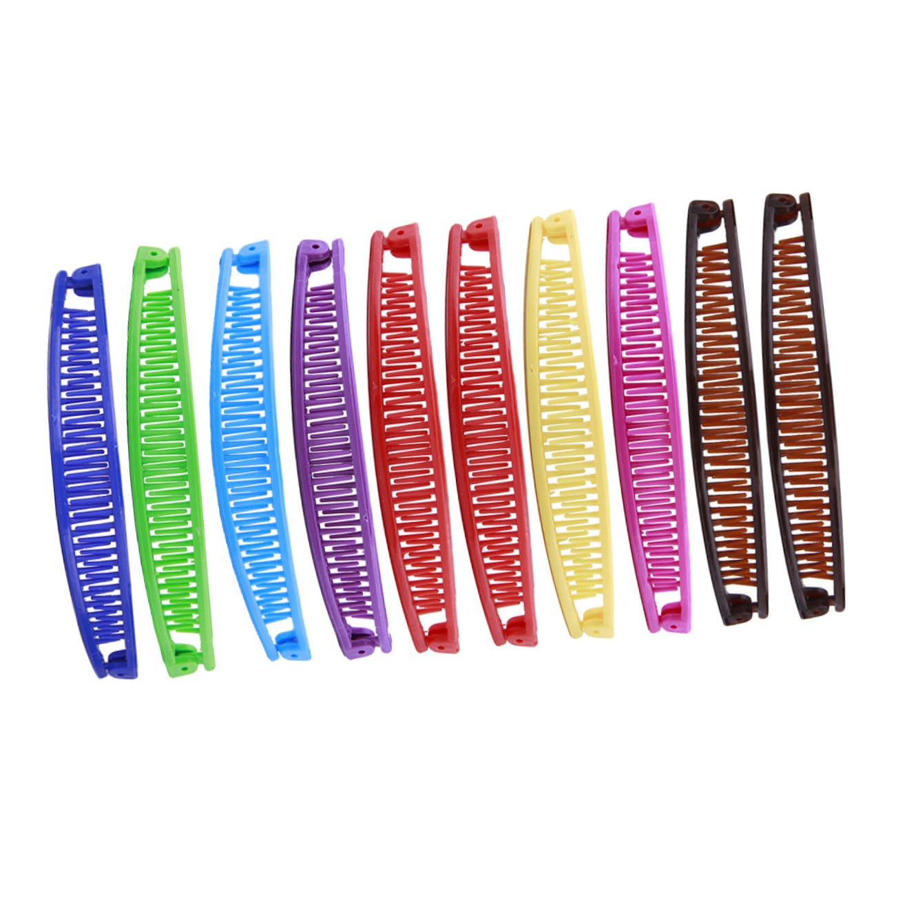 10Pcs Colorful Hair Clips for Girls, Propylene Non Slip Ponytail Holder