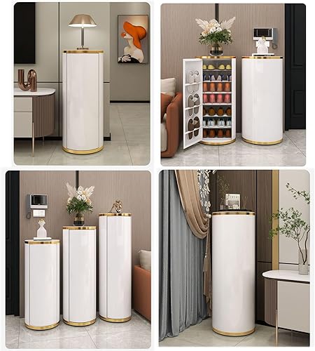 Miniatura 7 de Zapatero giratorio Organizador de zapatos Giratorio 360 Gabinete giratorio de zapatos redondo vertical de esquina estante de zapatos giratorio