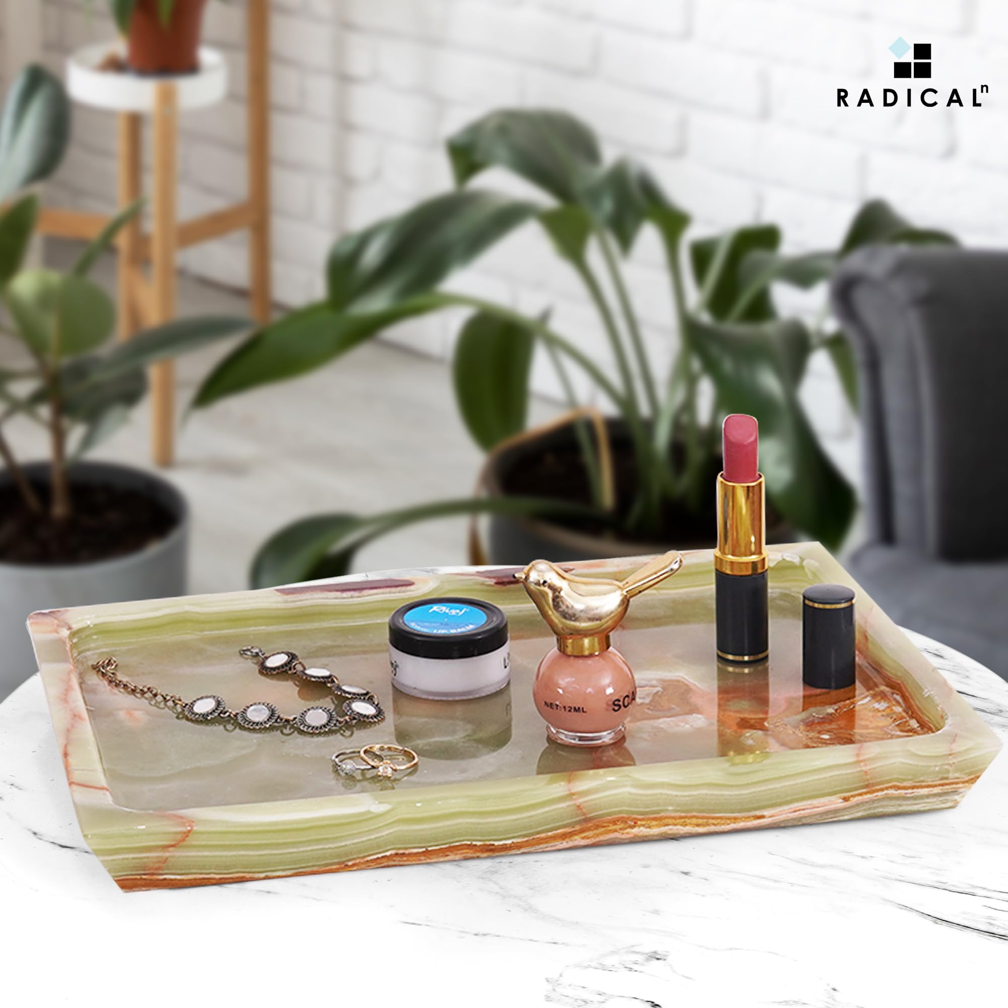 Navaris Travertine Decorative Tray - Durable Bathroom - View #9