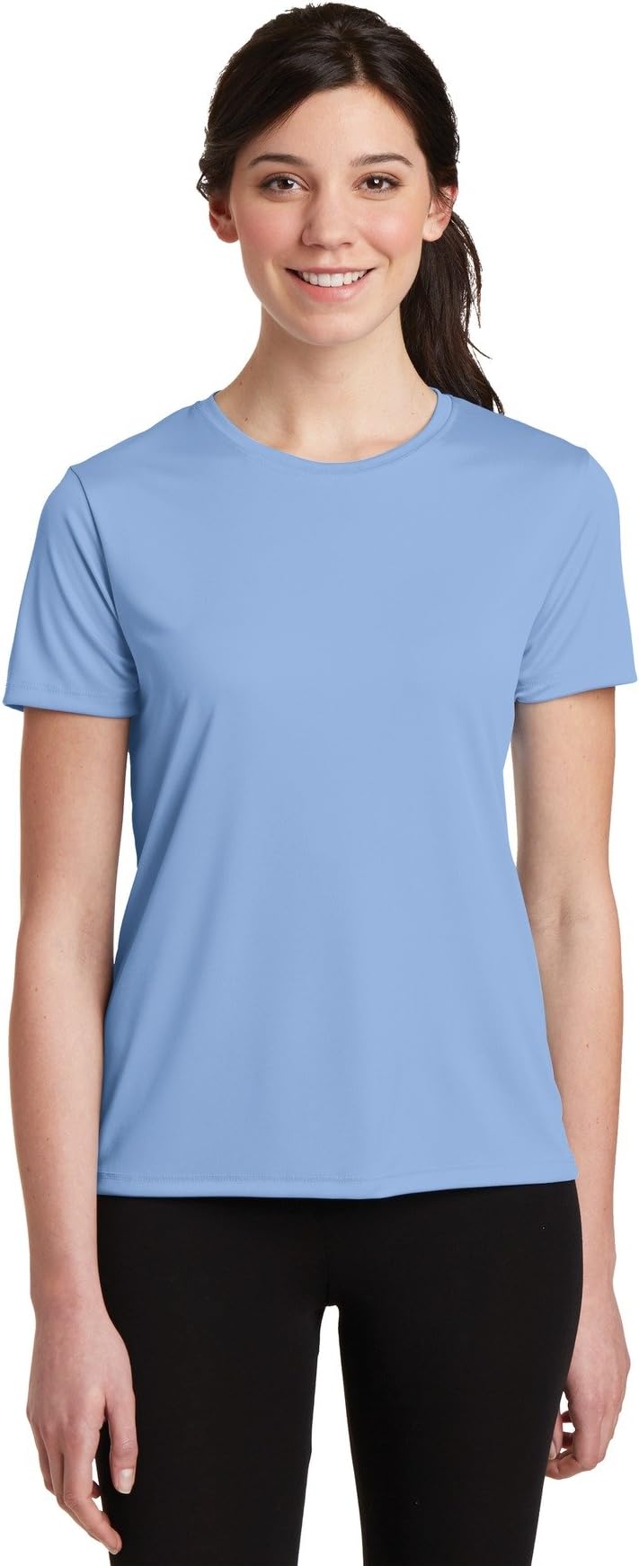 HanesWomen's UV Protection Cool Performance T-Shirt, Light Blue, Medium