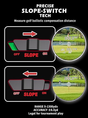 Miniatura 3 de Range Finder Golfing, Fyobyye Slope Laser Golf Rangefinder, Golf Rangefinder with Slope Switch - Slope Measurement, Flag Lock Tech with Pulse