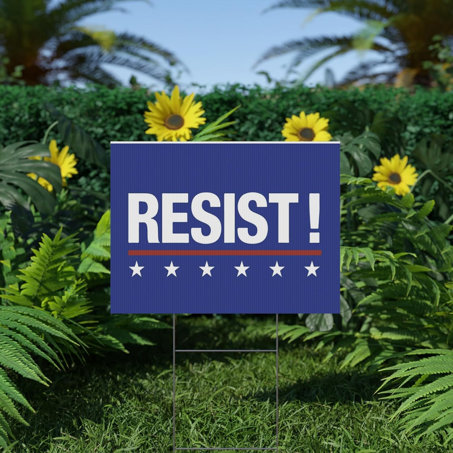 Resist Political Yard Sign – 24x18 Double Sided Lawn Sign with Stakes – Bold Message Design for Outdoor Display, with Stakes