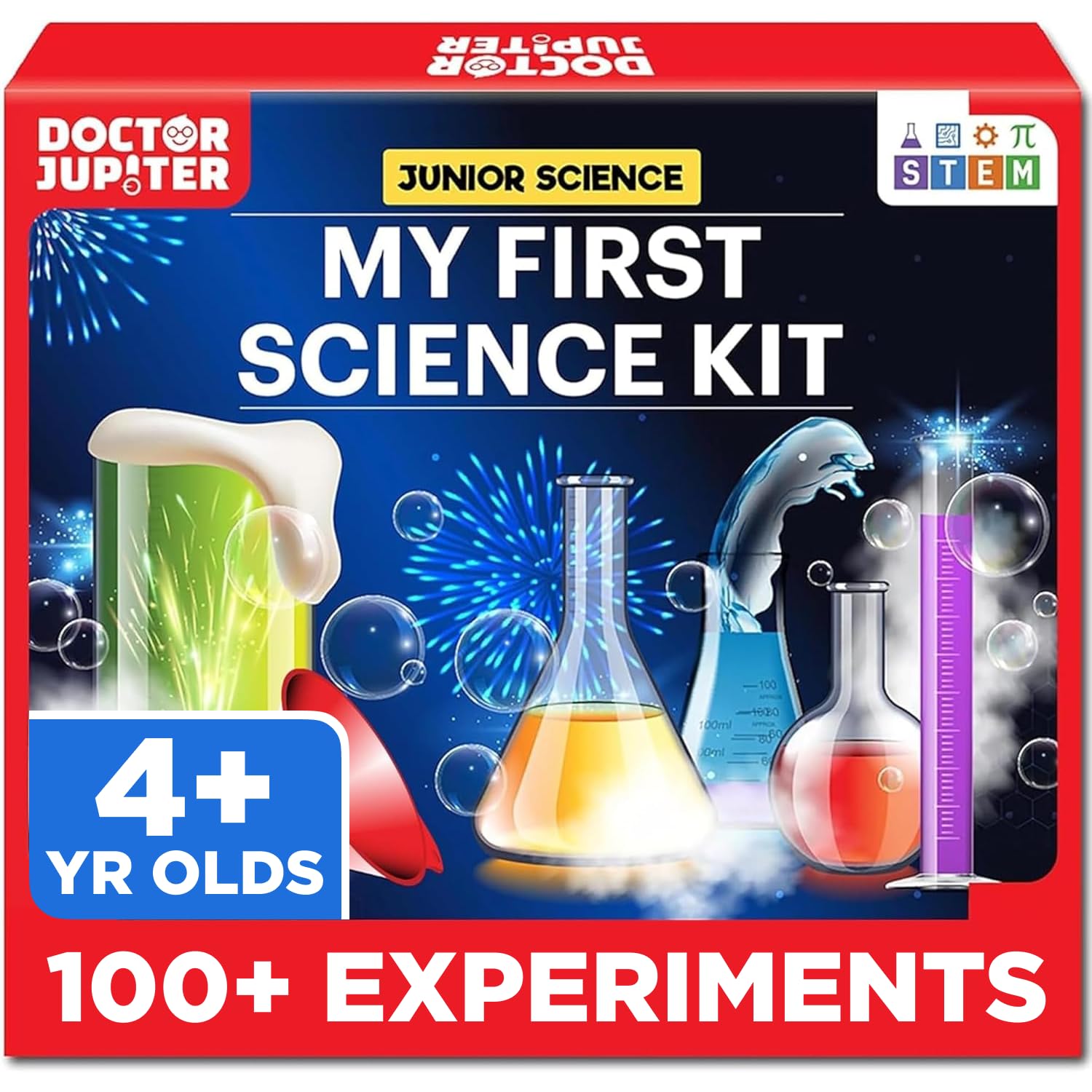 Doctor Jupiter Toy Science Kit for Boys & Girls Ages 4-5-6-7-8 | Birthday Gifts for 4+ Year Kids | Learning & Educational Toys | 100+ Experiments Science Kit
