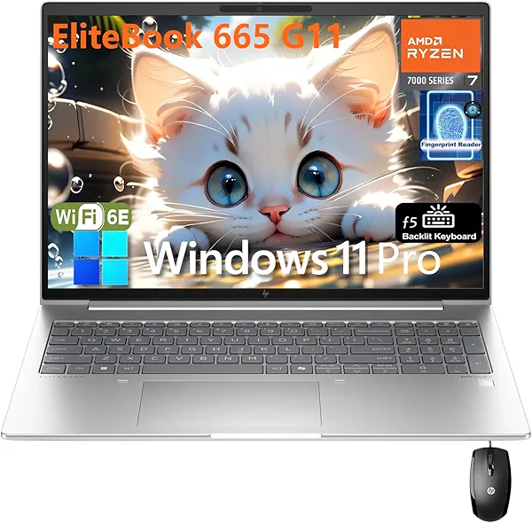 HP Elitebook 665 G11 16" FHD+ Business Laptop Computer, Octa-Core AMD Ryzen 7 7735U (Beat i7-1270P), 32GB DDR5 RAM, 1TB PCIe SSD, WiFi 6E, Backlit KB, Fingerprint Reader, Windows 11 Pro, Befectoy
