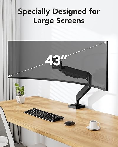 Miniatura 2 de HUANUO Brazo de monitor ultraancho para pantallas de 13 a 43 pulgadas, brazo de monitor de alta resistencia con capacidad para hasta 33 libras,