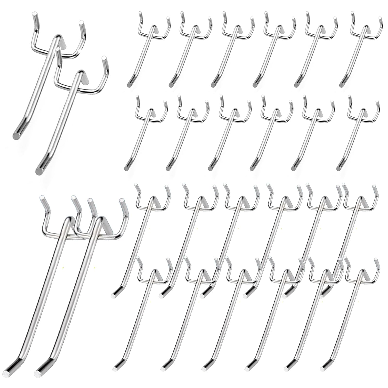 SKZIRI Pegboard Hooks Kit 4 Inch and 2 inch, 28PCS Peg Hooks Set for 1 Inch Spaced Pegboards with 14PCS 4inch and 14PCS 2inch