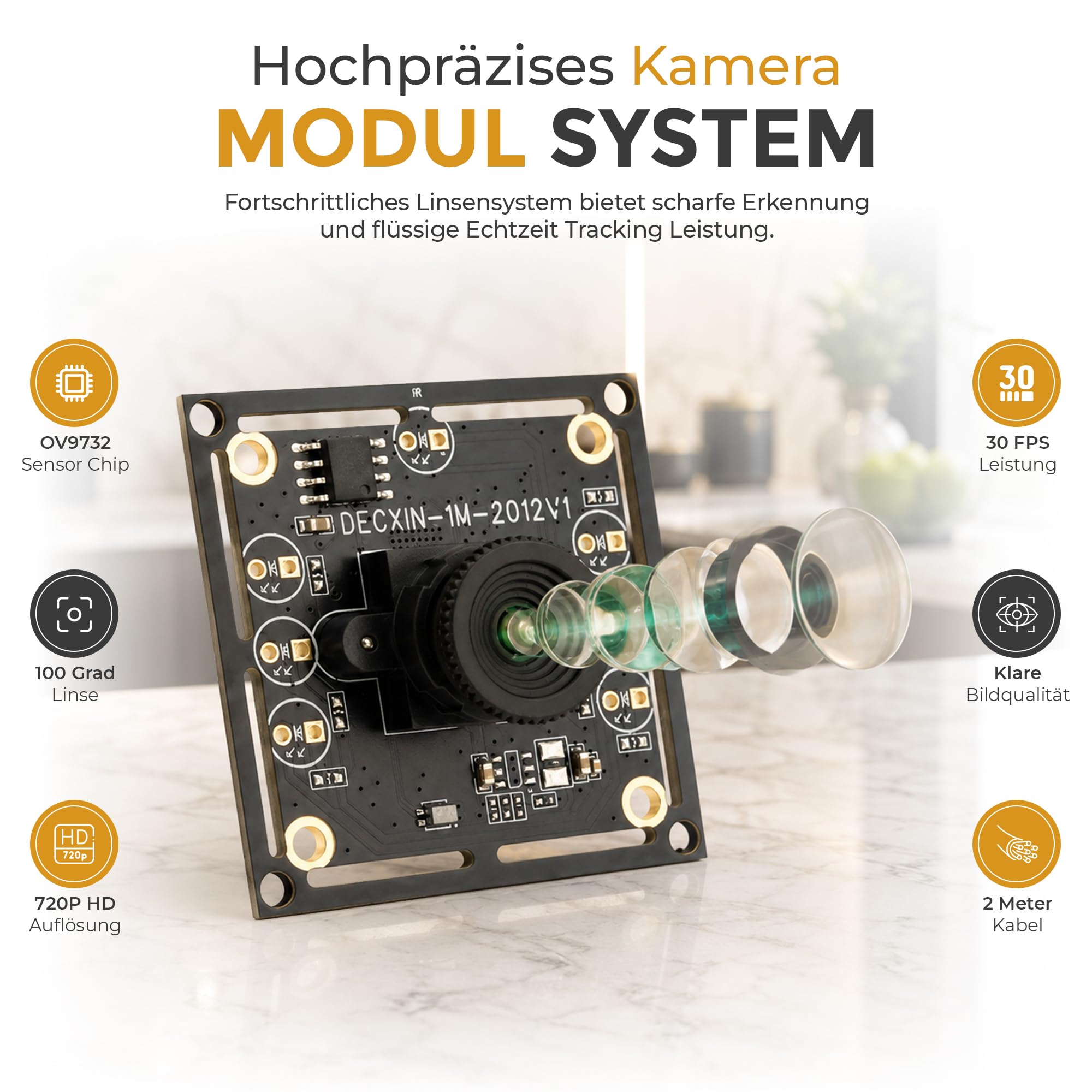 König Design Autodarts Komplettset mit 3x OV9732 100° Kameras & 6000K LED Ring – Automatisches Dart Zählsystem für Steel Darts